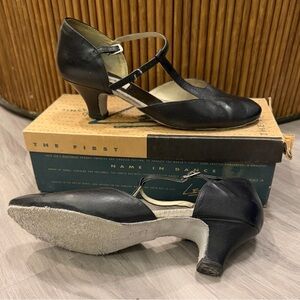 Leo’s Black Leather T-Strap Ballroom Dance Pumps